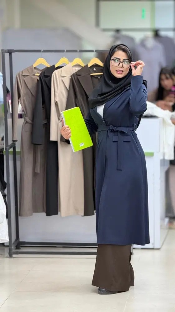 مانتو بلند تک دکمه